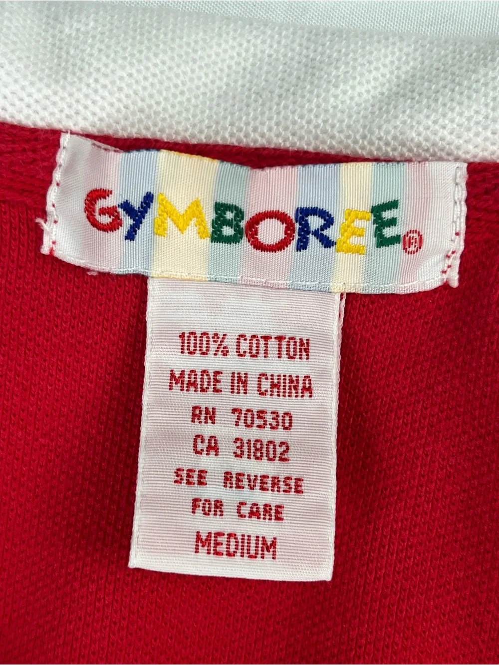 Gymboree 90s Nautical Embroidered Sailboat Rainbow Tag Polka Dot Vintage Top M